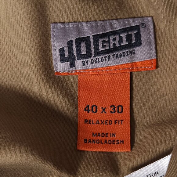 Duluth Trading 40 Grit Flex Twill Cargo Pants Mens 40 x 30 (~29.5) Relaxed Fit - Picture 3 of 16